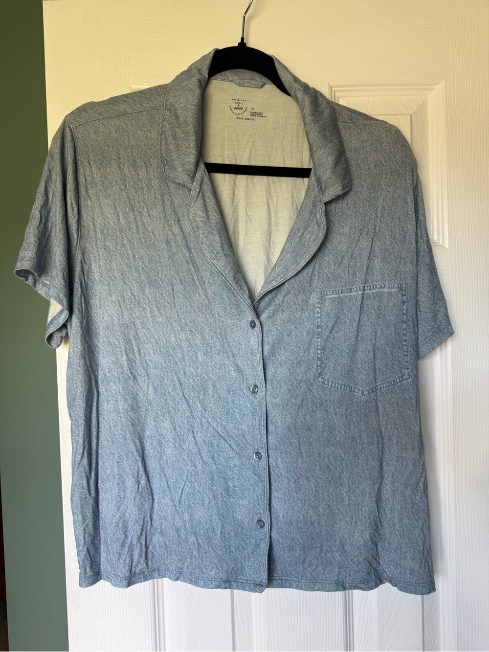 Aerie Denim Print pajama top